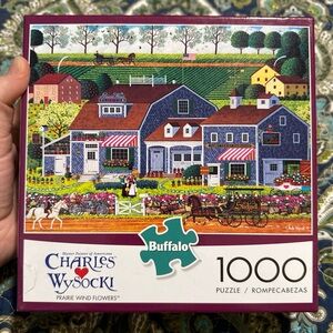 Buffalo Charles Wysocki PRAIRIE WIND FLOWERS 1000 Pc Jigsaw Puzzle COMPLETE